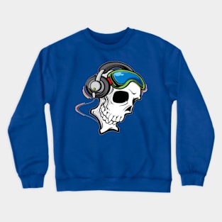 Skull with headphones Crewneck Sweatshirt